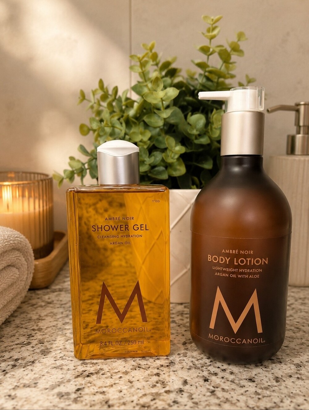 Moroccanoil Ambre Noir Shower Gel & Body Lotion In Ambre Noir